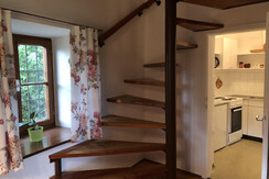 Schloss Arnfels Wächterhaus Stiege in den 1. Stock