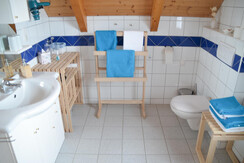 Badezimmer mit Dusche und WC