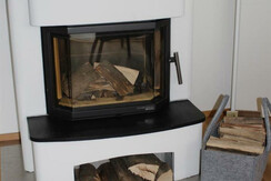 Weingartenhaus Teltscher Wohnzimmer Kamin