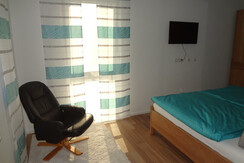 Weinstraßenapartment Schlafbereich