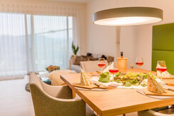 Wohnen im Wein Essbereich