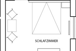 Weingut Maitz Grundriss Winzerzimmer Hofblick
