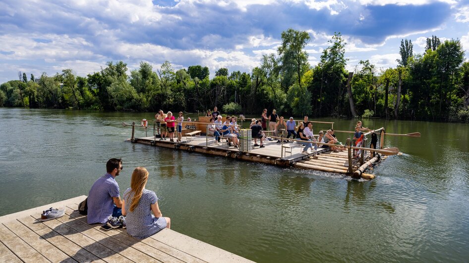 Die Flößerei I Floßlände am Stadtstrand beim Puchsteg I Graz | © Harry Schiffer