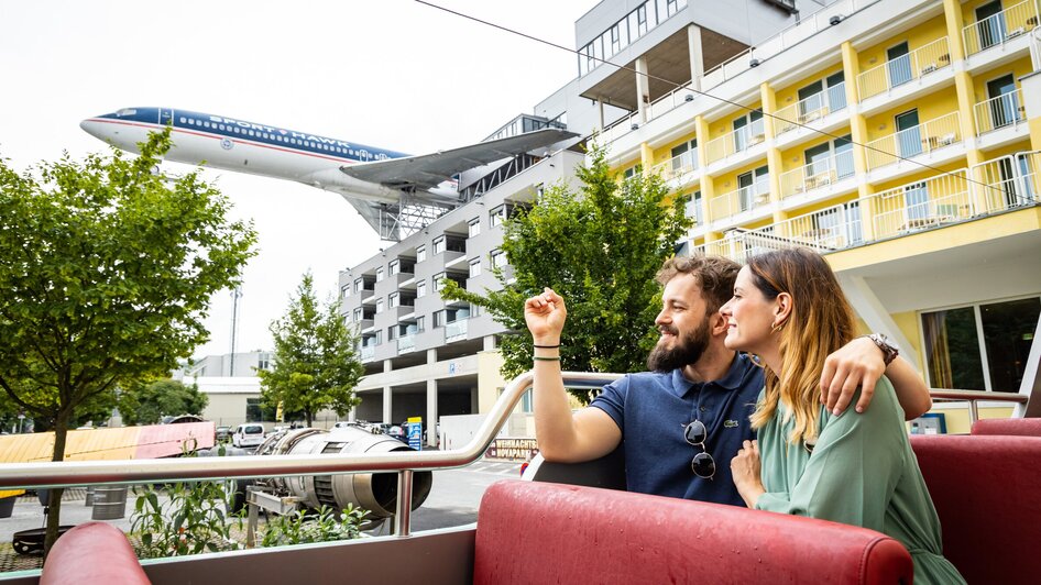 Genuss mit dem Cabrio Bus - Restaurant Nova Air | © Graz Tourismus - Werner Krug