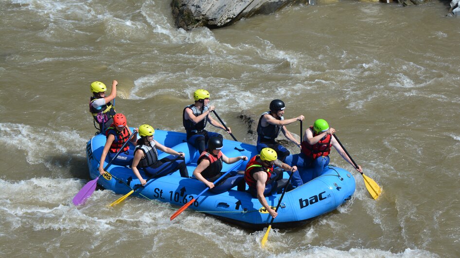 Rafting Boot auf der Enns