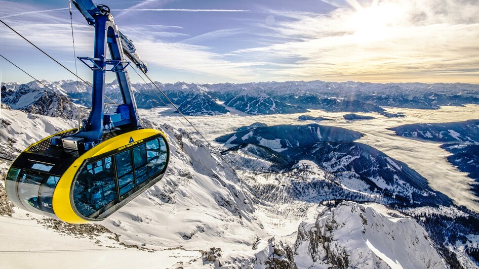 Gondel bei Talfahrt mit Panorama | © Rene Strasser