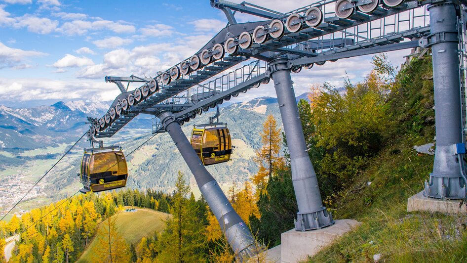 Fahre mit der Hochwurzen Gipfelbahn in dein Bergglück.  | © Planai/Klünser