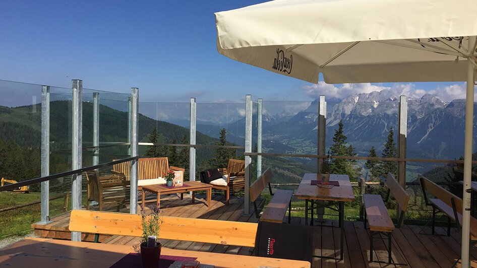 Kaibling Alm - Terrasse | © Naturfreunde Schutzhaus Kaibling Alm