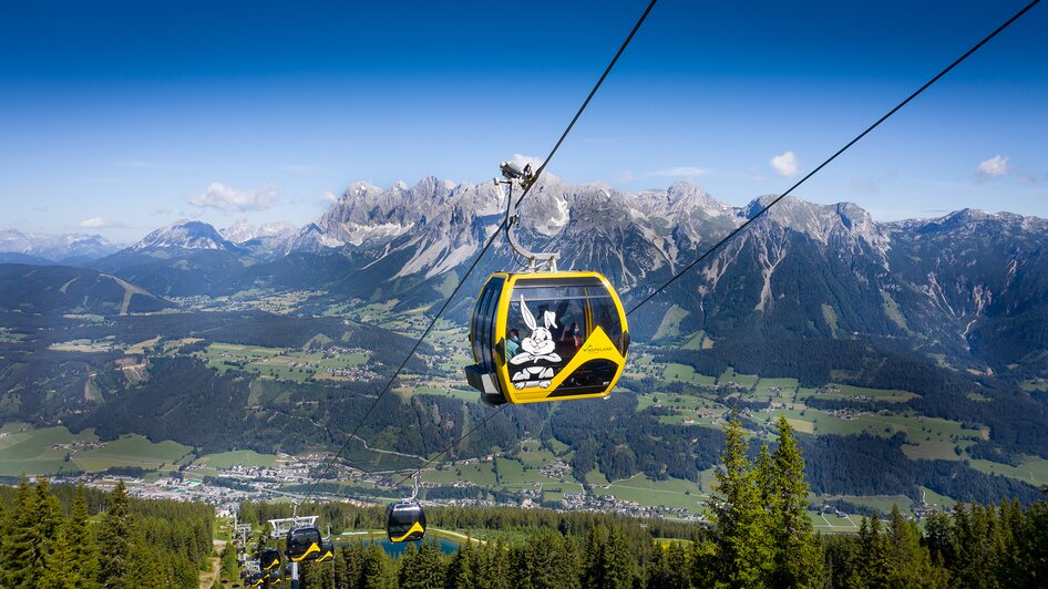 Bergbahn ins Schladminger Hopsiland | © Josh Absenger