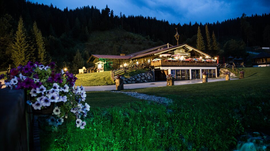 Abendstimmung mit der Ramsauer Waldschenke. | © Ramsauer Waldschenke