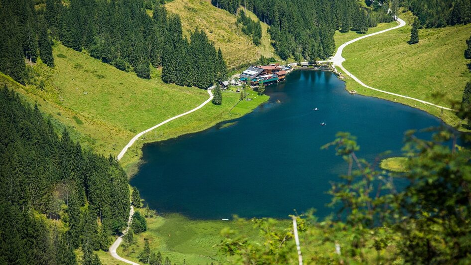 Steirischer Bodensee von oben | © TVB Haus-Aich-Gössenberg@René Eduard Perhab